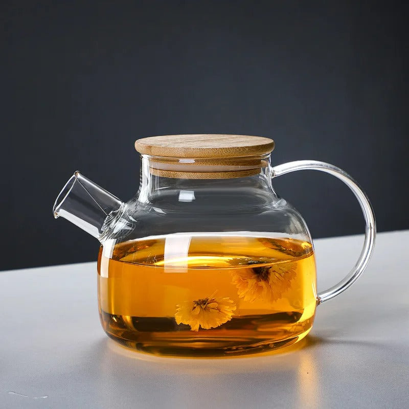 Théière 1l avec couvercle bambou