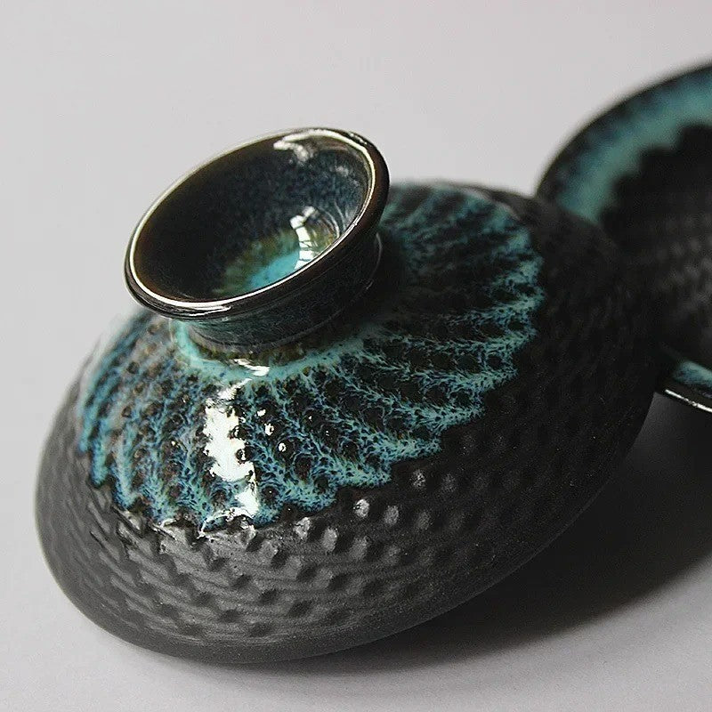 Le couvercle de notre Gaiwan azur