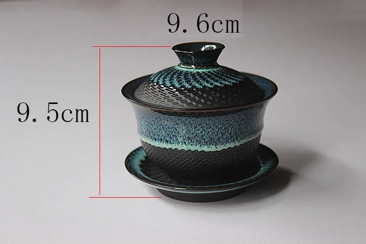 Les dimensions de notre Gaiwan azur