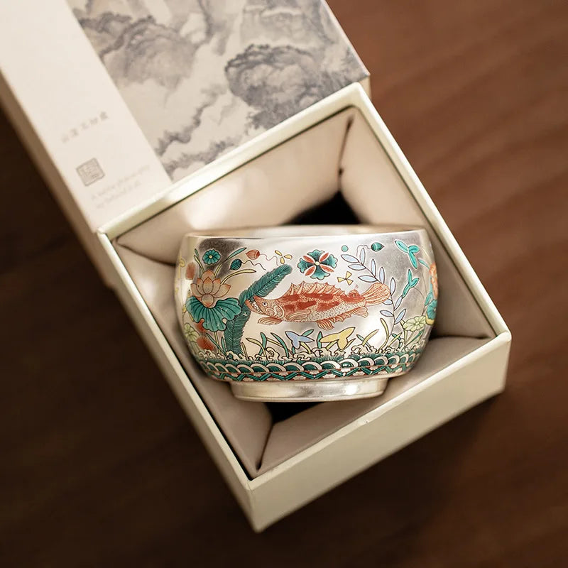 Tasse à thé maîtresse en porcelaine de Dehua dans sa boîte