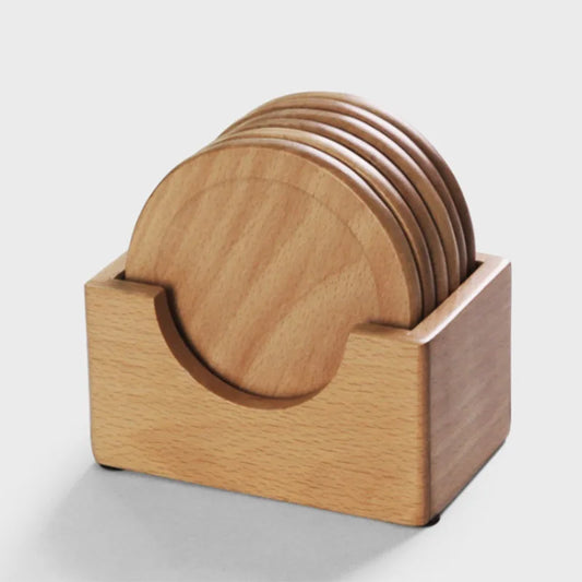 1Pcs Tea Coffee Cup Pad Placemats Decor Walnut Wood Coasters Durable Heat Resistant Square Round Drink Mat Bowl Teapot