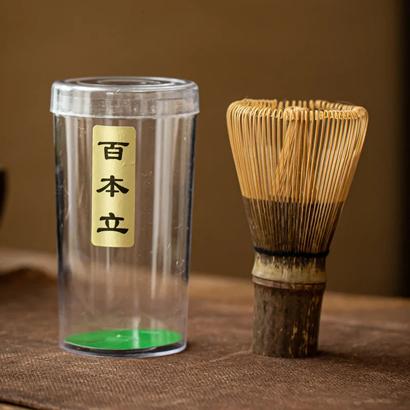 Fouet à Matcha Japonais Traditionnel en Bambou | Chasen Authentique 80/100 Broches