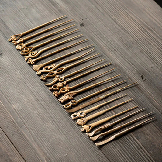 1PCS Bamboo Tea Needle for Kung Fu Tea Set Lotus Accessory Puer Tea Serving Tool Six Gentlemen Style