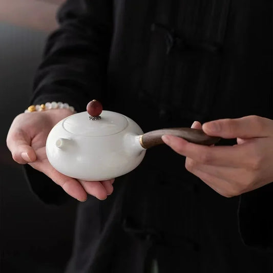 Household Ceramic Kung Fu Teapot Side handle pot  Longdan Pot Xishi Pot Bubble Teapot, Chinese Tea Pot