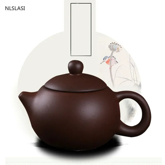 Yixing Tea Pot Purple Clay Xishi Filter Teapot Beauty Kettle Raw Ore Handmade Teaware Drinkware Tea Ceremony Supplies 140ml