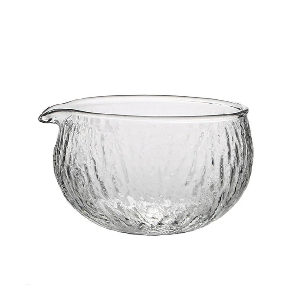 Notre Chawan en verre sur fond blanc