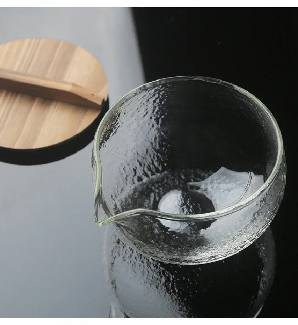 Notre Chawan en verre sur table