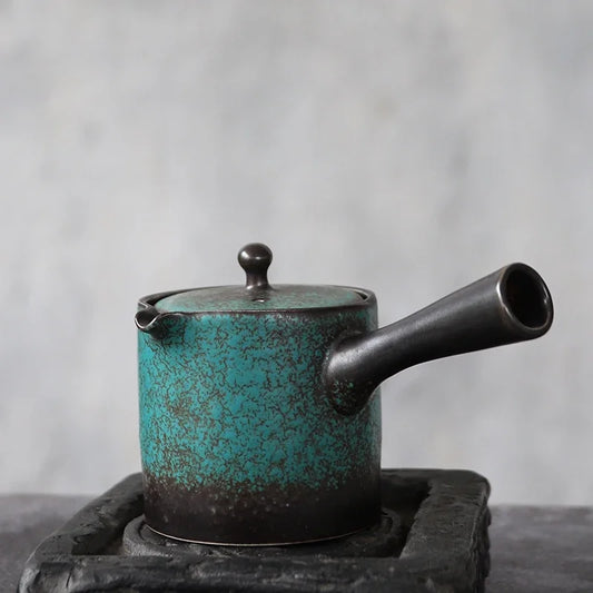 Magnifique kyusu turquoise en argile